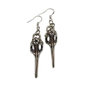 🪶 Crow Raven Skull Earrings